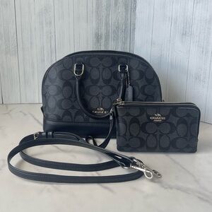 BLACK COACH PURSE W/WALLET